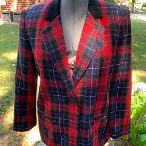 Wool plaid jacket, 12P